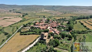 Carrascosa de la Sierra.Soria. Castilla y León. Vista aérea.
