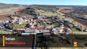 Pueblo de Selas en Guadalajara, imagen aérea