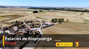 Vista aérea del pueblo de Palacios de Riopisuerga en Burgos