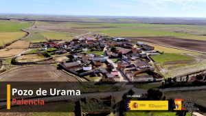 Vista aérea del Pozo de Urama en Palencia, España