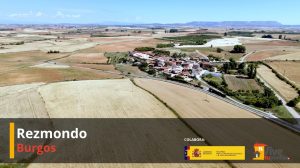 Vista aérea del pueblo de Rezmondo en Burgos, España