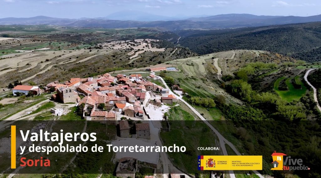 Vista aérea de Valtajeros, Soria.